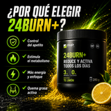 24burn+ Fórmula Fitness Sabor Limón para Energía, Enfoque y Apoyo Metabólico